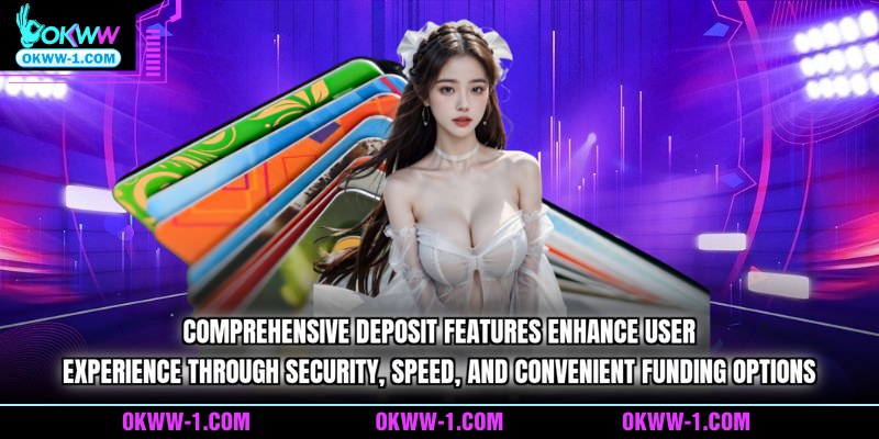 Comprehensive deposit features enhance user experience through security, speed, and convenient funding options