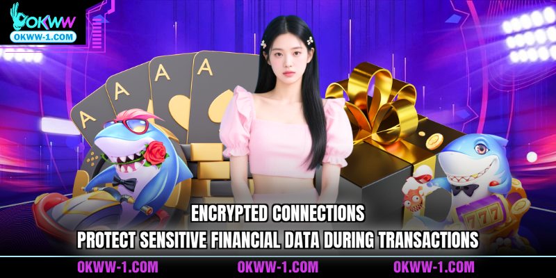 Encrypted connections protect sensitive financial data during transactions